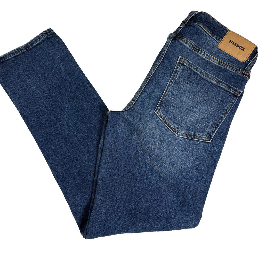 RSQ Mens Slim Straight Jeans 30x32 Blue Denim Y2K Vintage Grunge 90s
